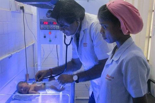 NICU, Mother and newborn receiving postnatal care at Minaai Hospital
